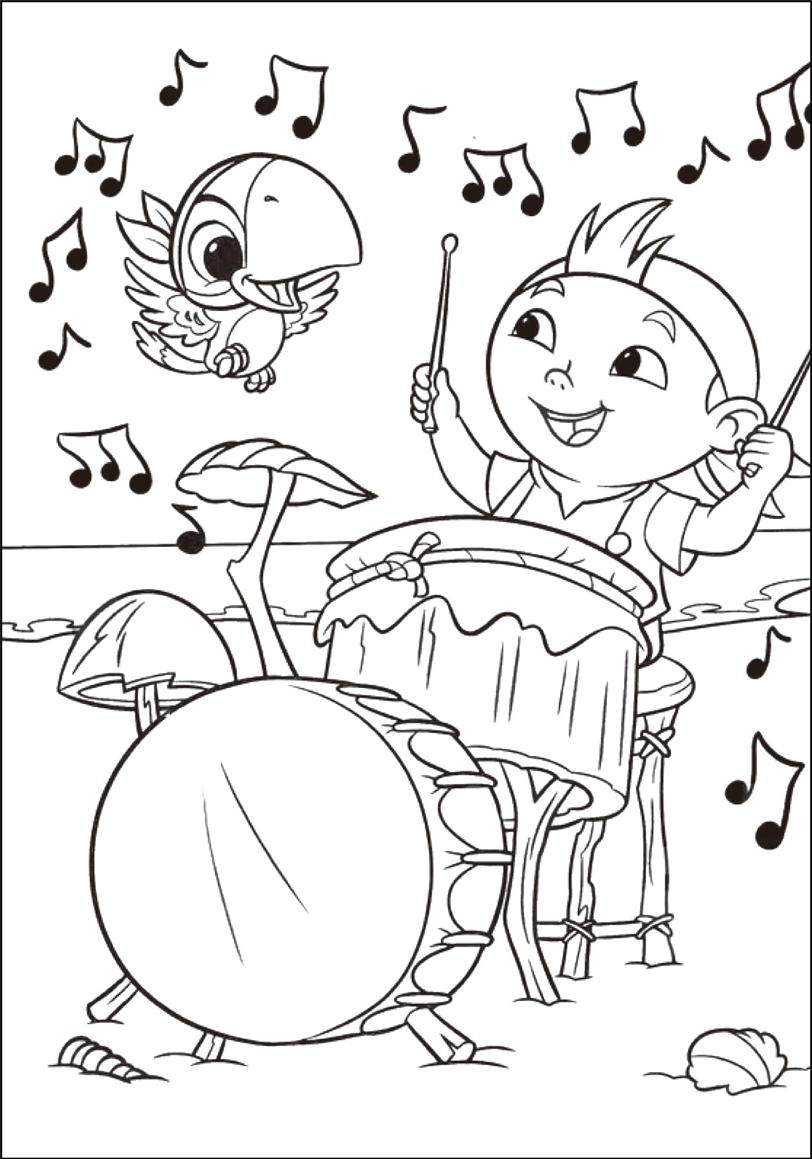 Coloring page Jake and the Never Land Pirates Cubby and Scully