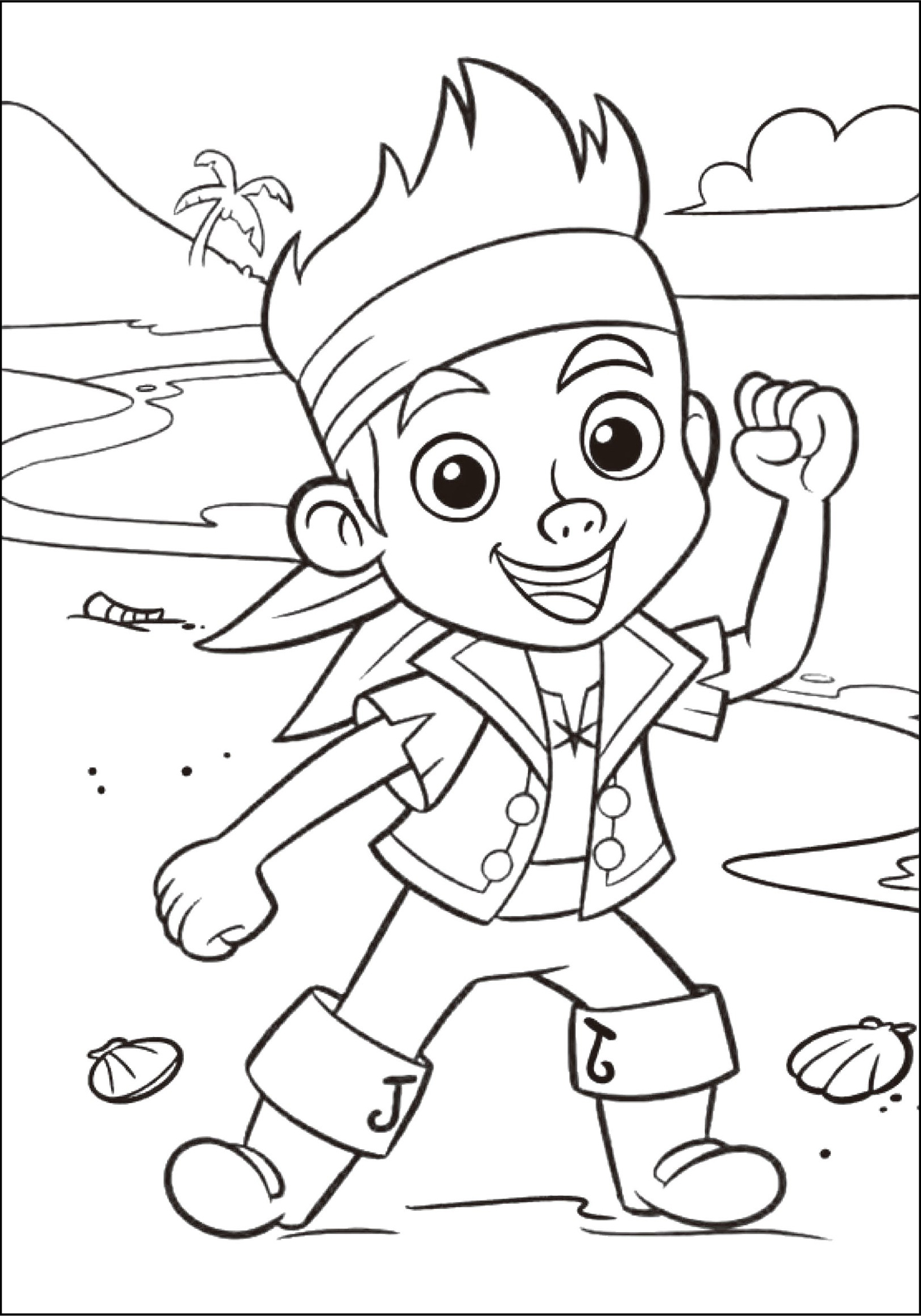 Coloring page Jake and the Never Land Pirates Pirate Jack