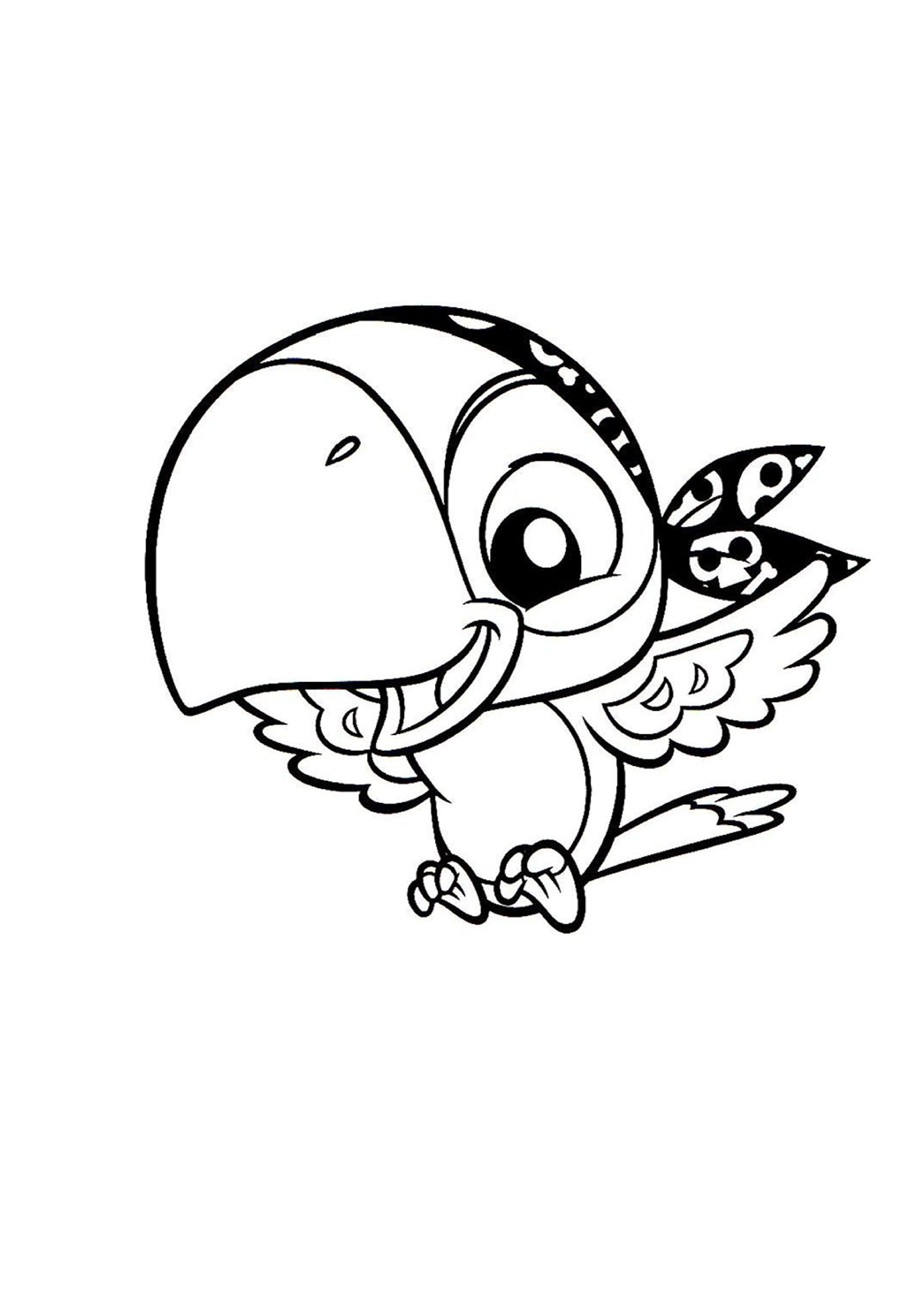 Coloring page Jake and the Never Land Pirates Scully's Parrot