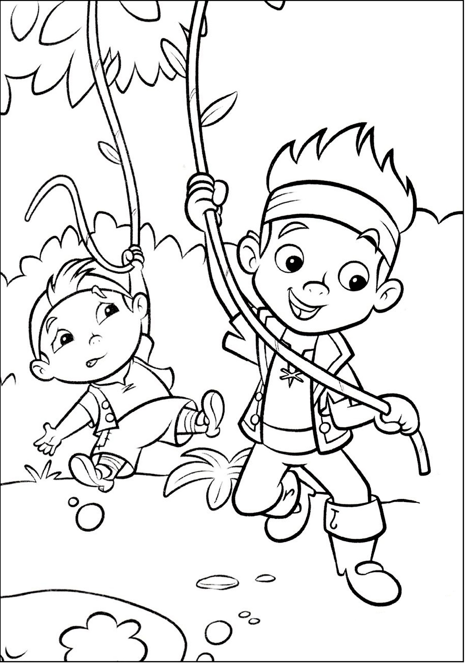 Coloring page Jake and the Never Land Pirates Pirates in the Jungle
