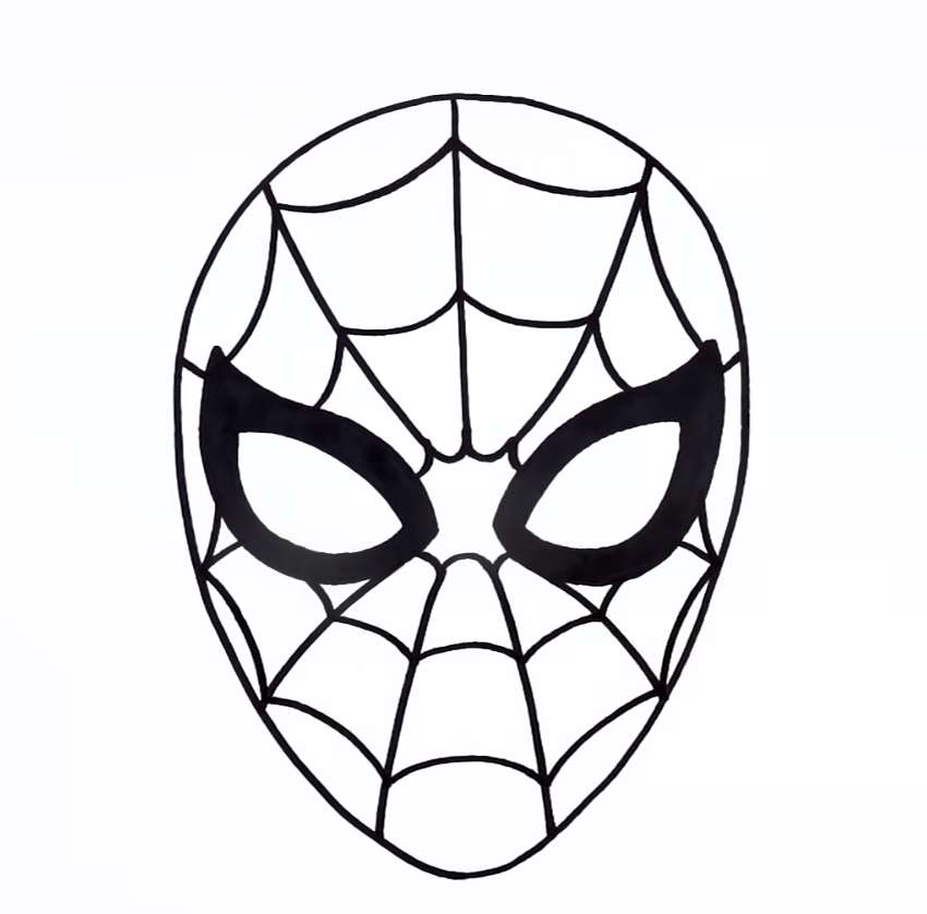 Para Colorir Spider-Man: No Way Home Rosto Do Spider-Man