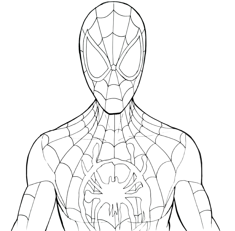 Para Colorir Spider-Man: No Way Home Homem-Aranha dos desenhos animados