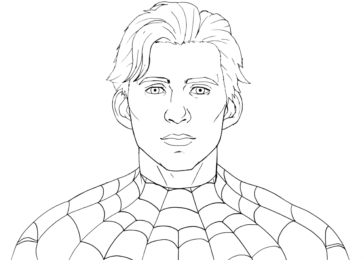 Coloring page Spider-Man: No Way Home Tom Holland