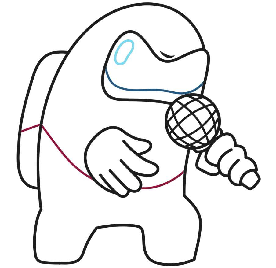 Coloring page Among Us Singer