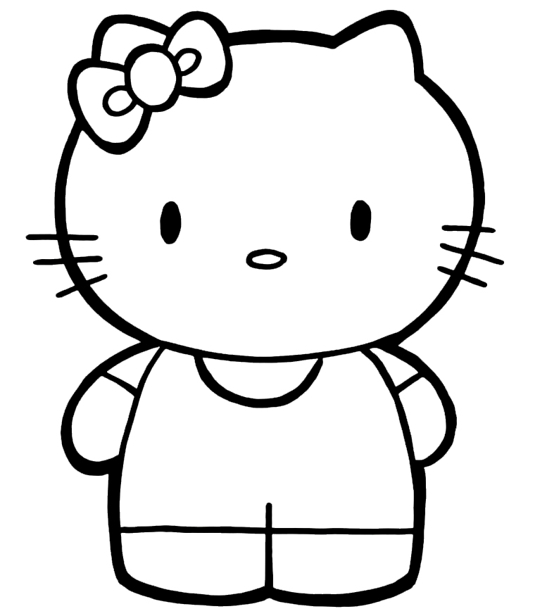 Para Colorear Animales para niños de 5-6 años Hello Kitty