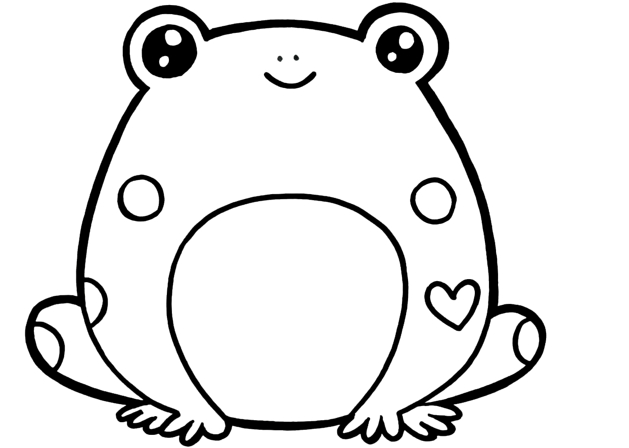 Coloring page Animals for children 5-6 years old Frog