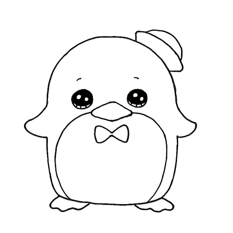 Coloring page Birds Penguin