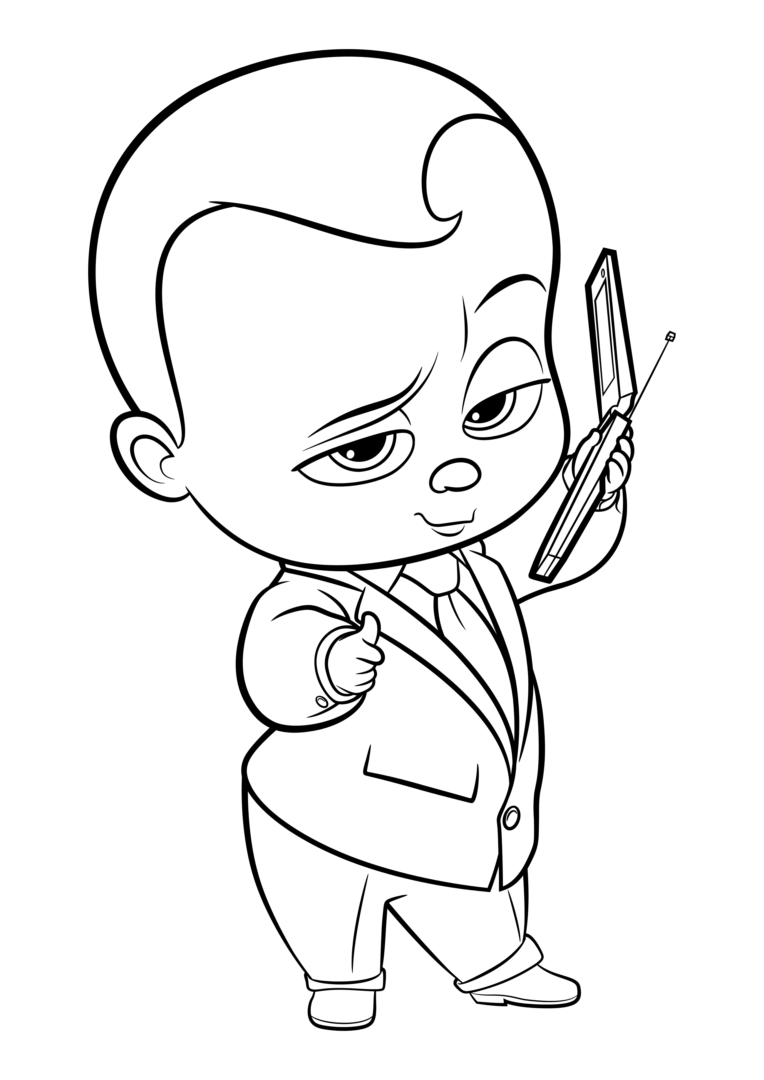 Coloring page Cartoon The Boss Baby 20 Print Free