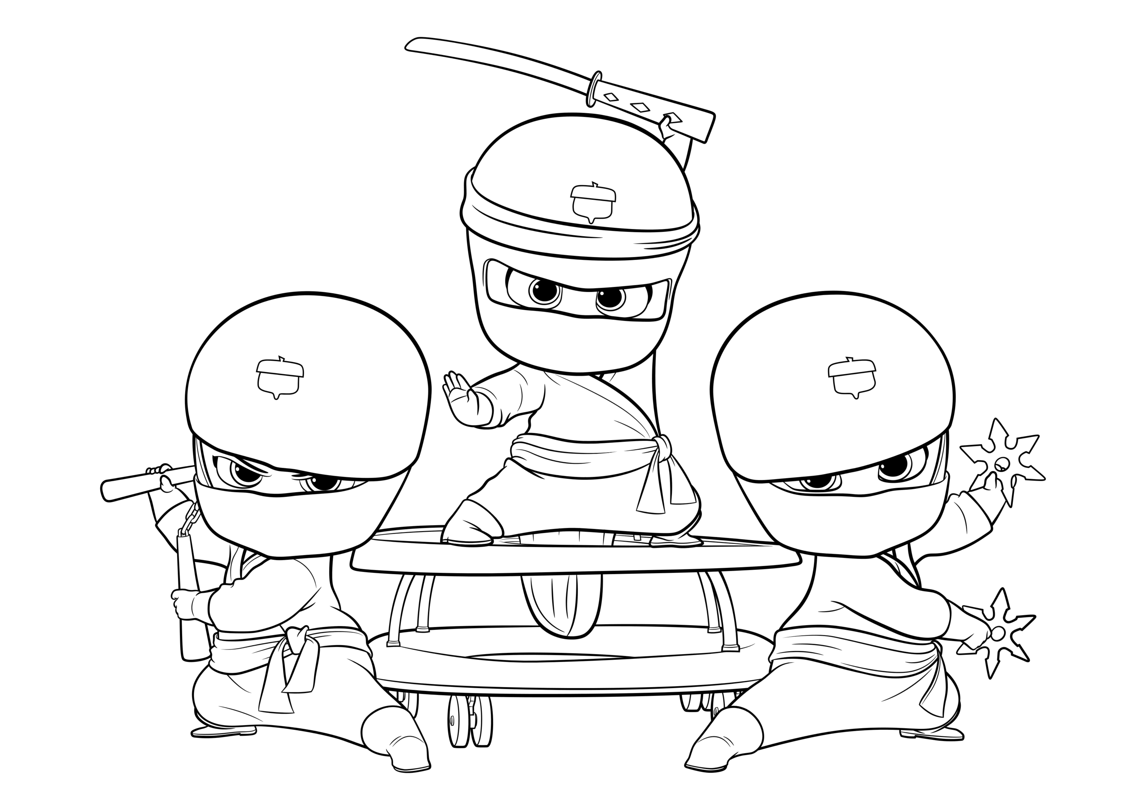 Para Colorear Boss Baby 2 Pequeños ninjas
