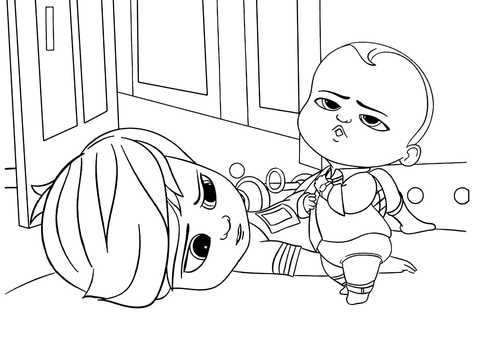 Coloring page Boss Baby 2 Tim and Ted
