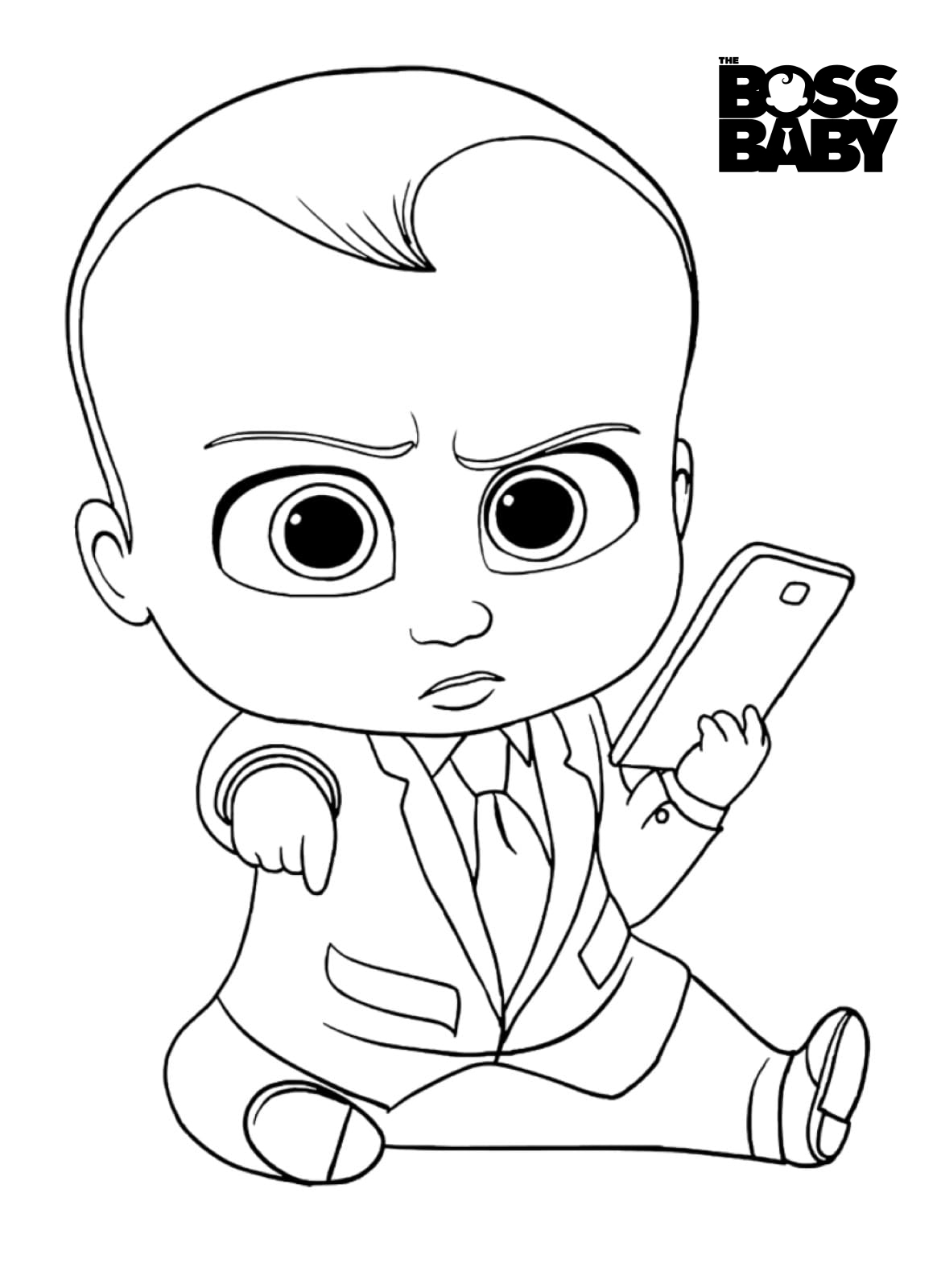 Coloring page Boss Baby 2 Little boss