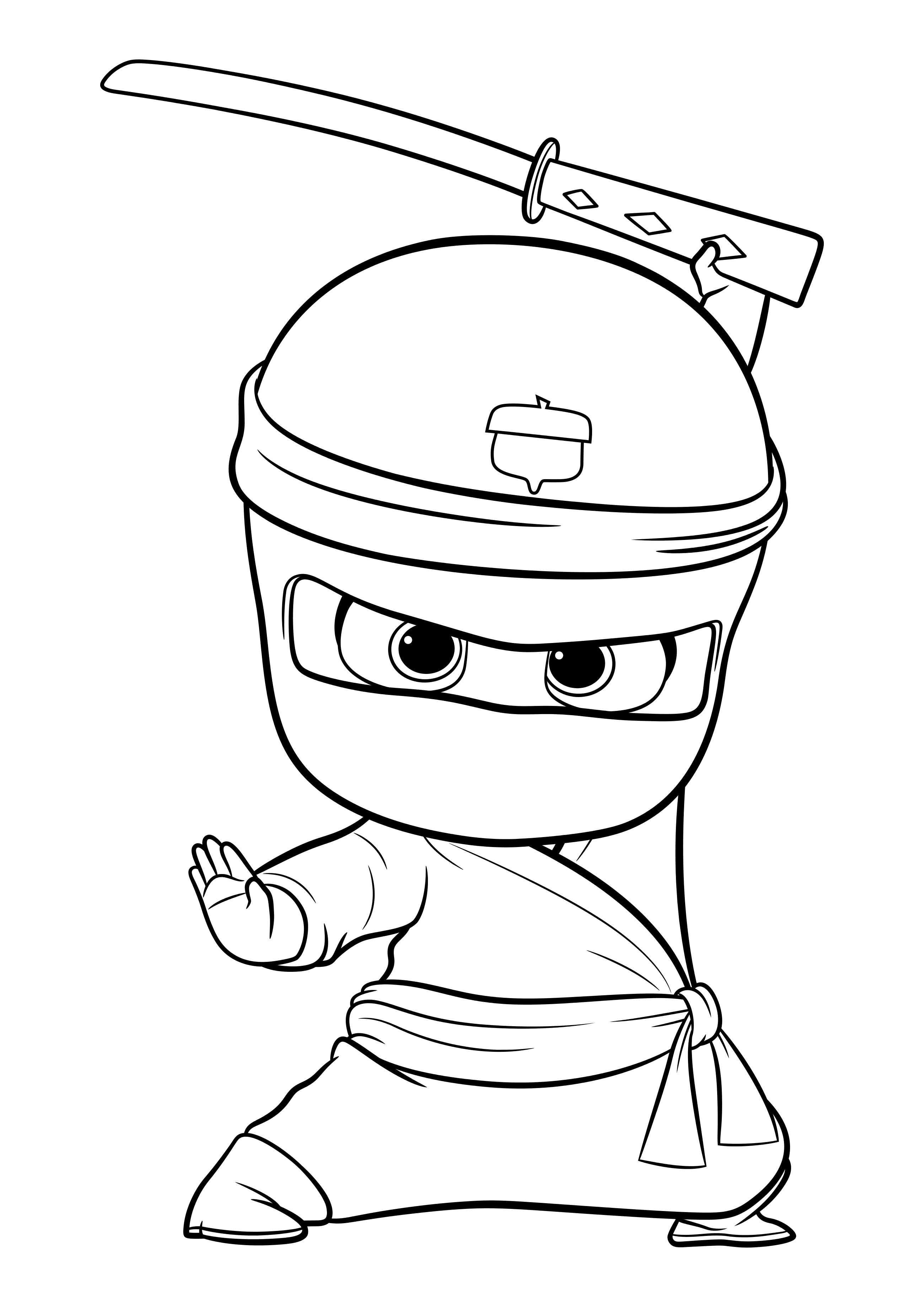 Coloring page Boss Baby 2 Little Ninja