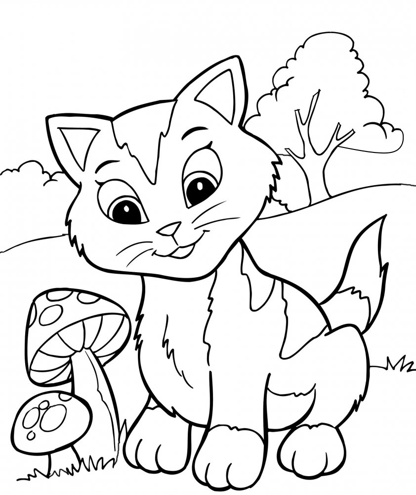 Coloring Pages Cats Cat for children Print