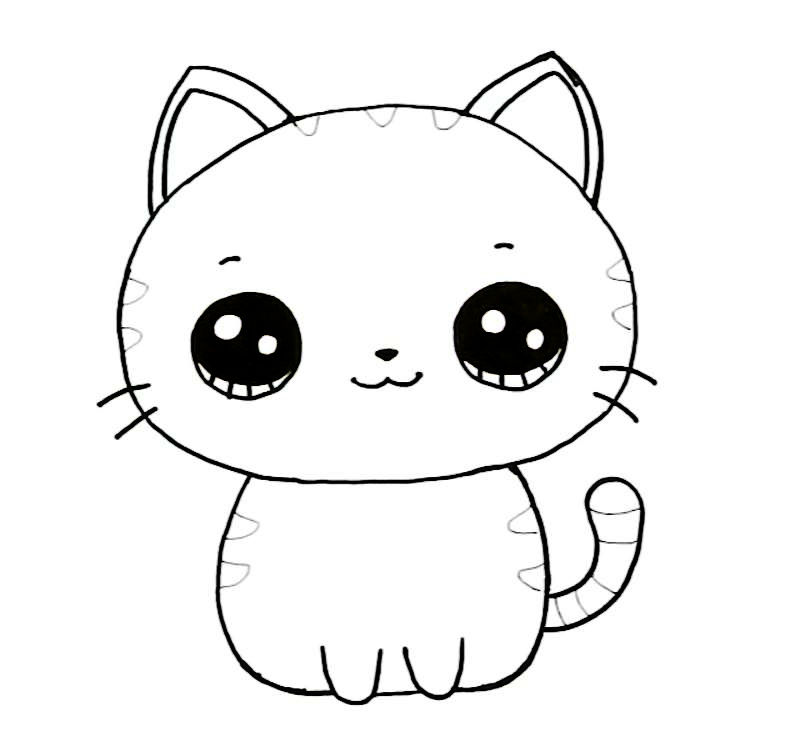 Coloring page Cats Kind kitten