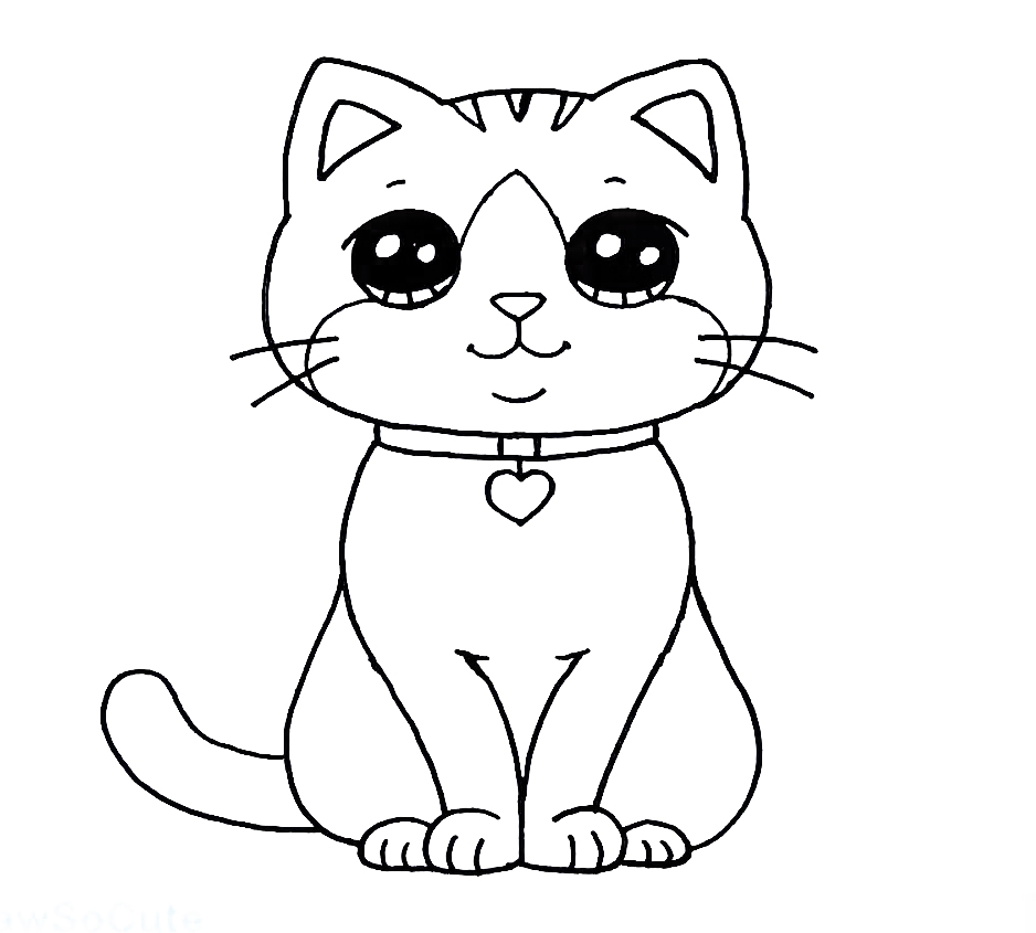 Para Colorear Gatos Gato Imprimir