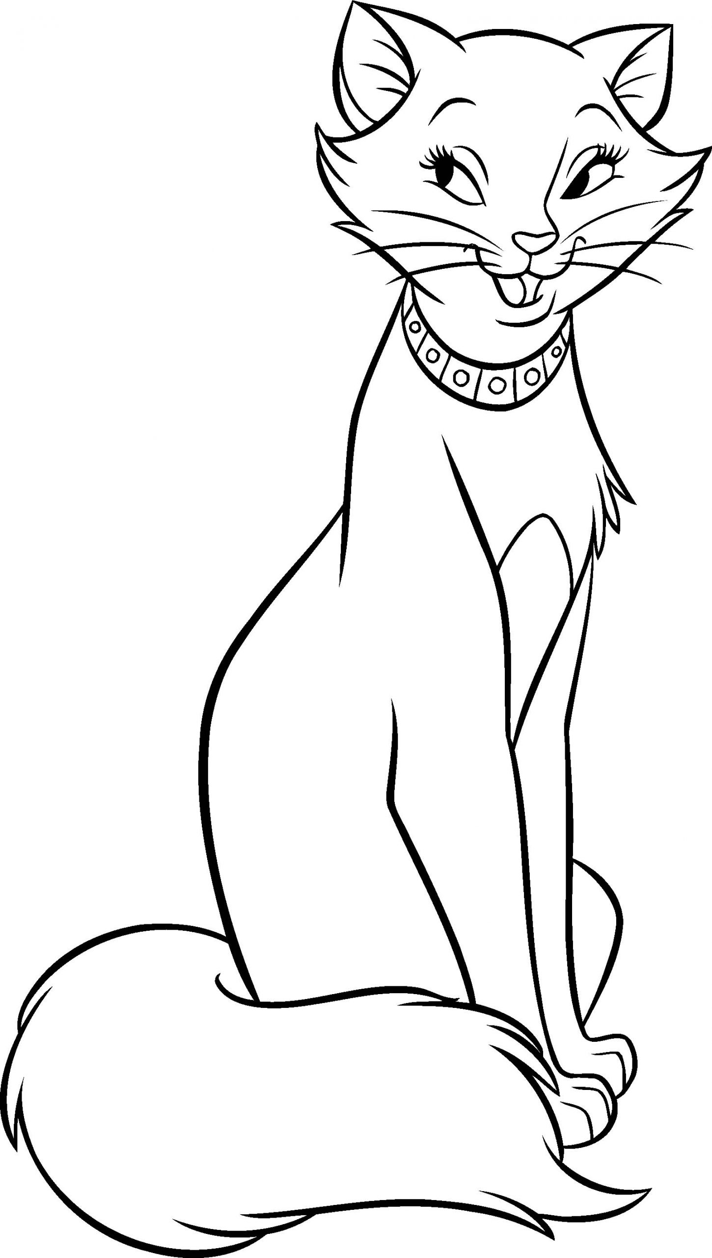 Coloring page Cats Aristocratic Cats