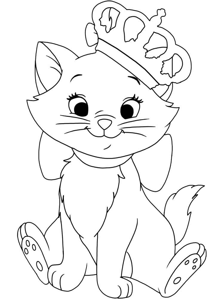 Coloriage Chats Chat-reine