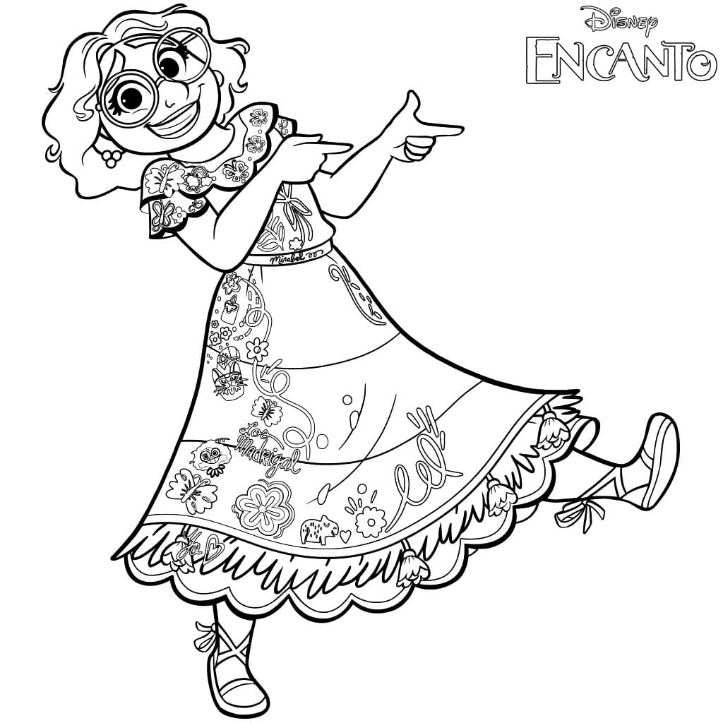 Coloring Pages Encanto Mirabel Madrigal Print Free