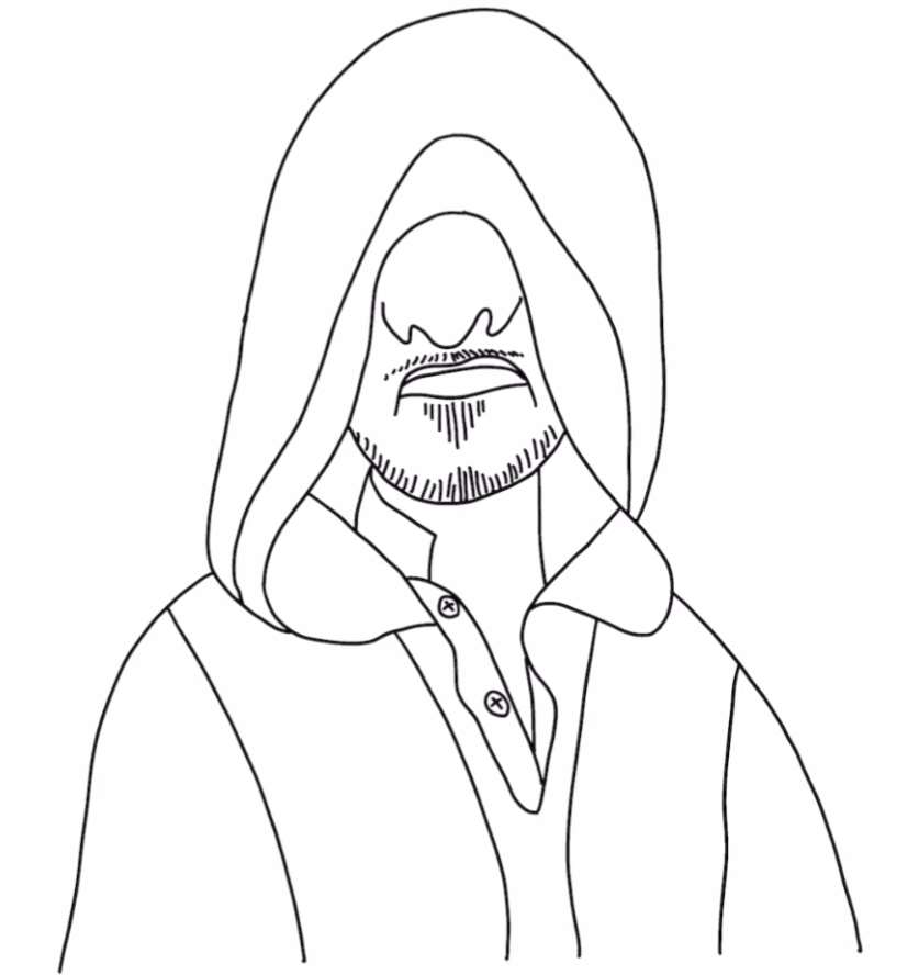 Coloring page Encanto Bruno under the hood Print Free
