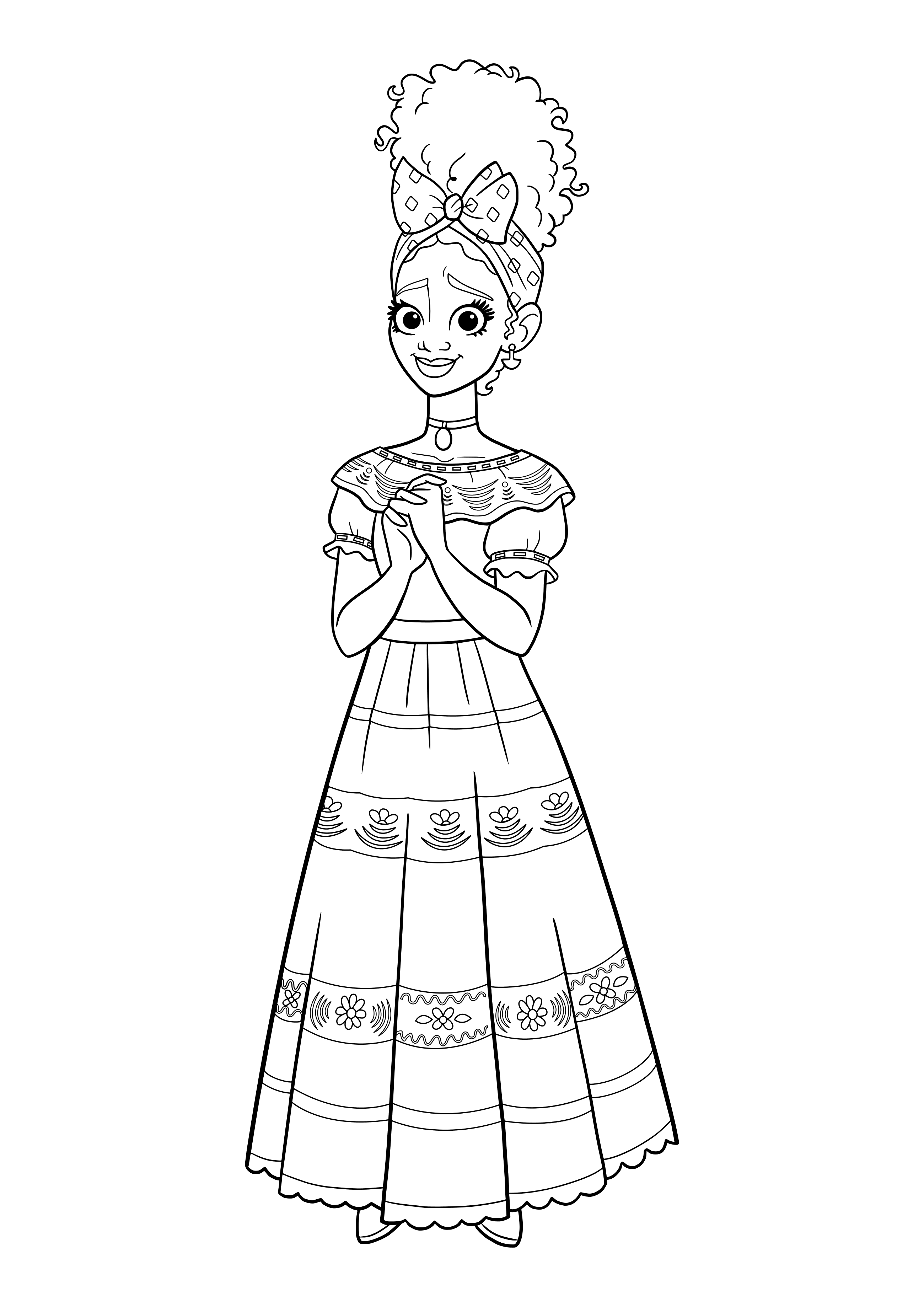 Coloring page Encanto Dolores Madrigal Print Free