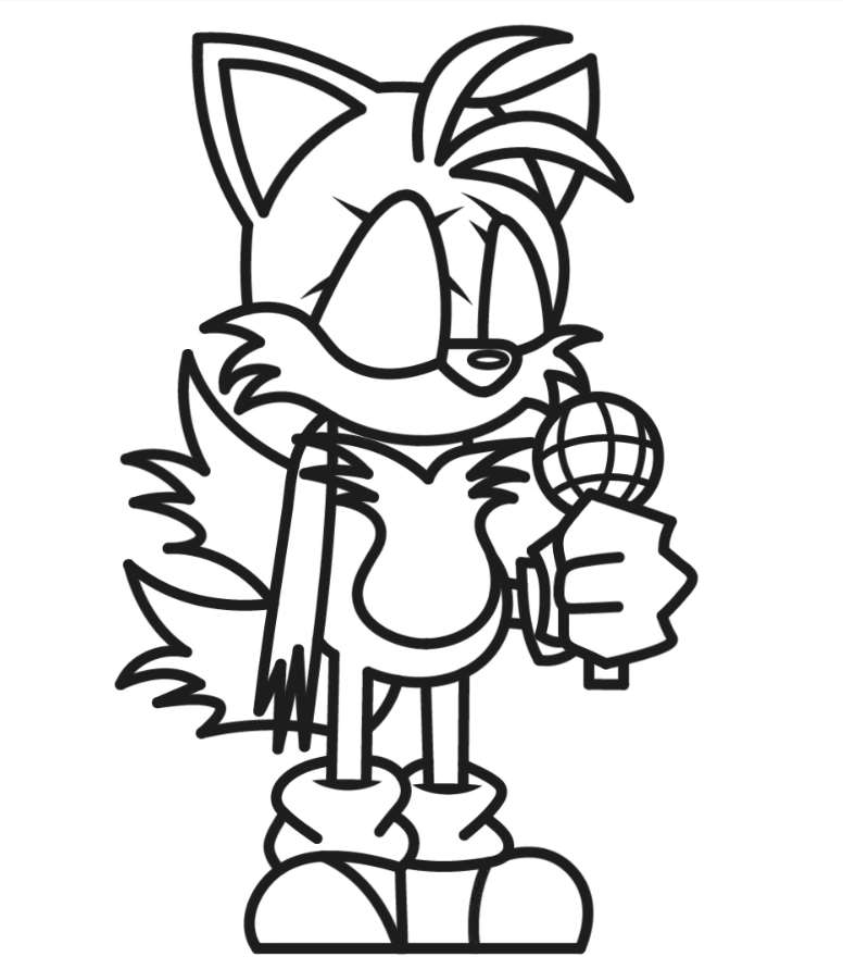 Coloriage FNF Tails