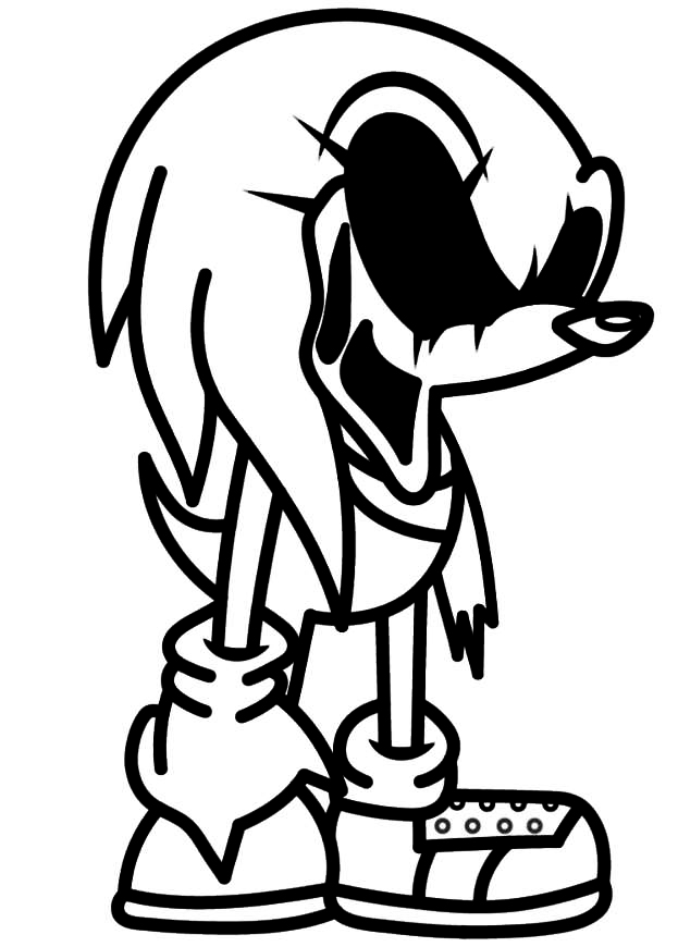Coloring page FNF Sonic