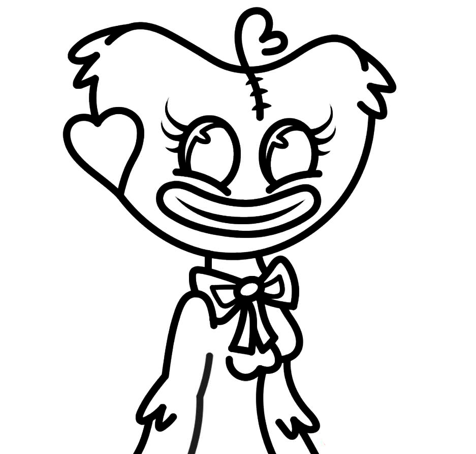 Coloring page FNF Kissy Missy