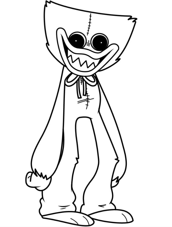 Coloring page FNF Mod Huggy Wuggy