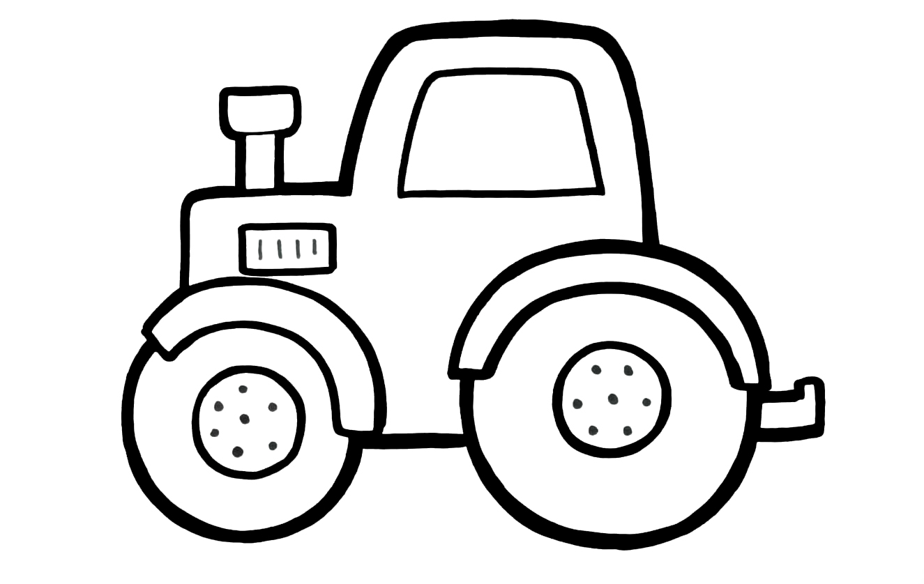 Раскраска Для детей 7-8 лет Трактор для мальчика 7-8 лет