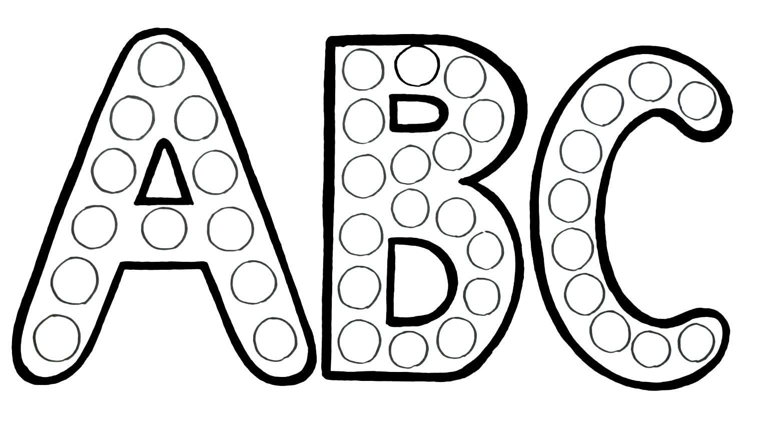 Coloring page Pop It Letters Print Free
