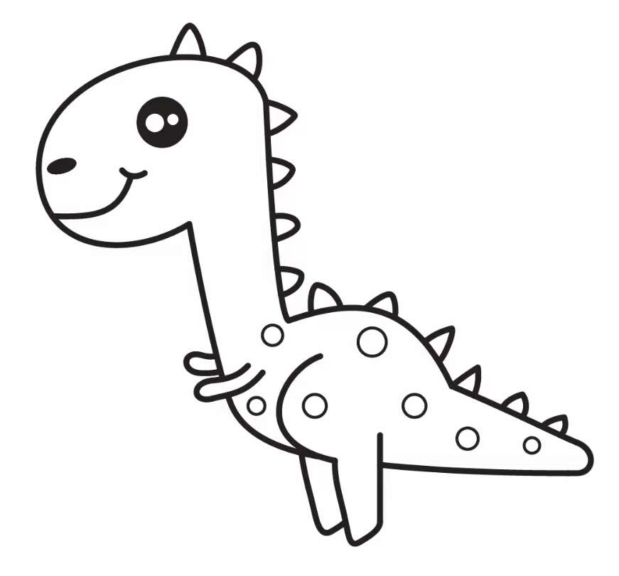 Раскраска Для детей 5-6 лет Динозавр
