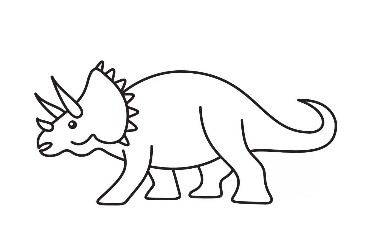 Раскраска Для детей 5-6 лет Древний динозавр