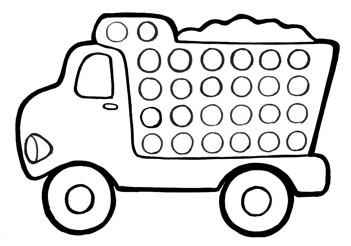 Coloring page For kids Truck Pop It