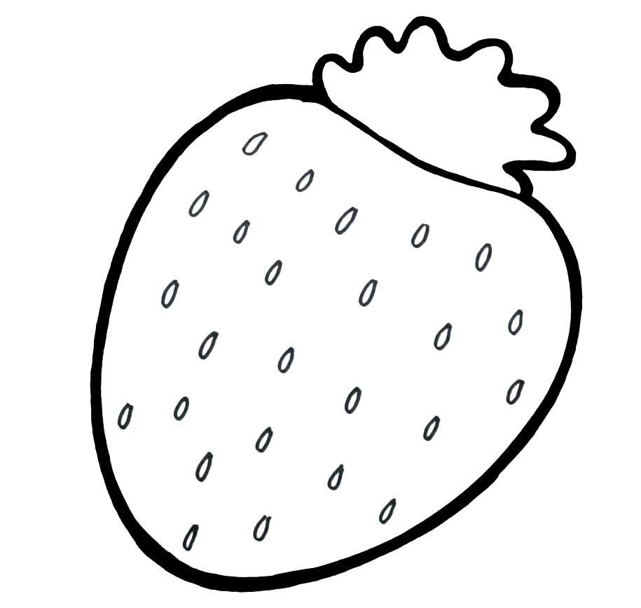 Coloring page For kids Strawberry