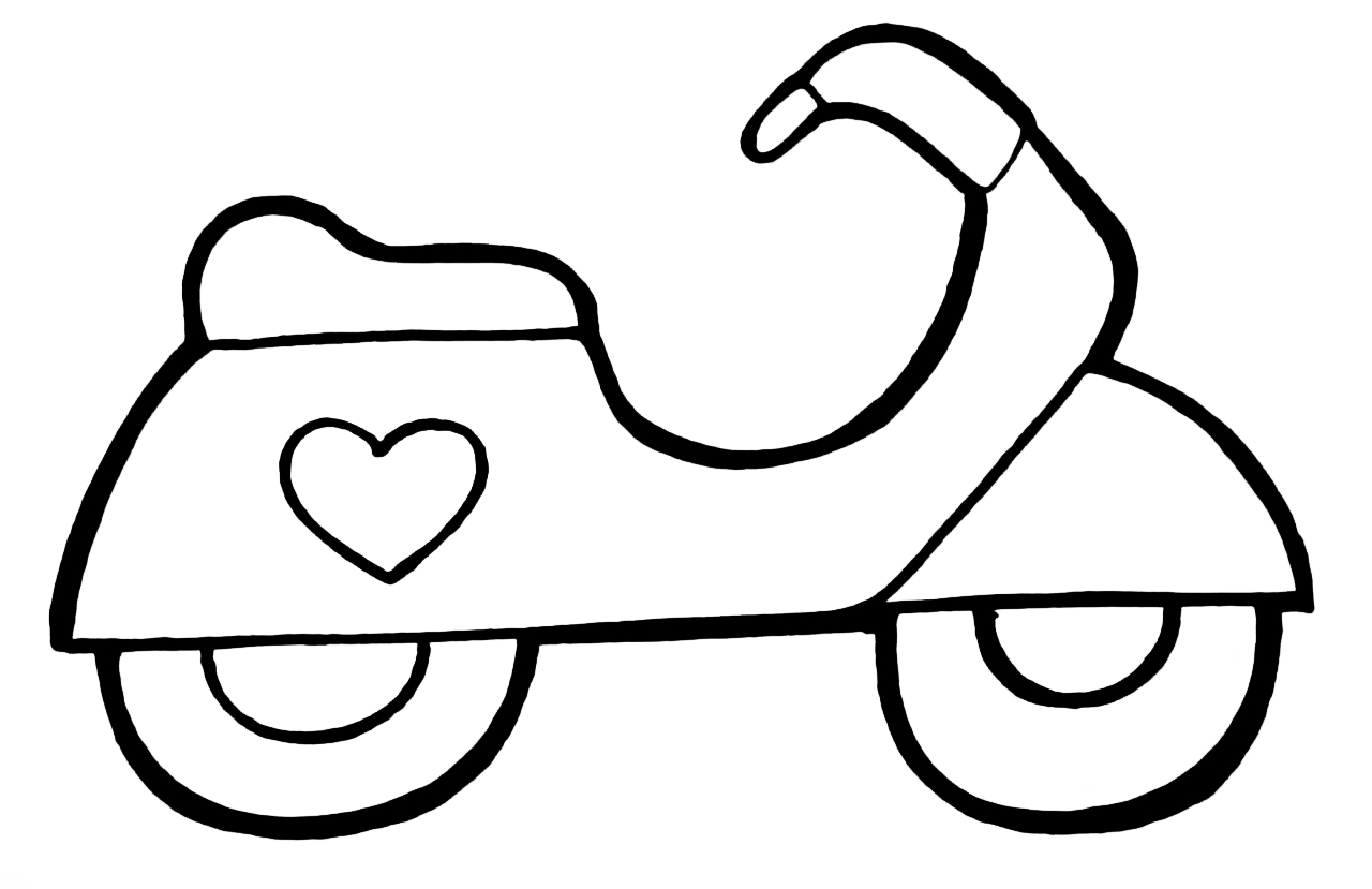 Раскраска Для детей Мотоцикл