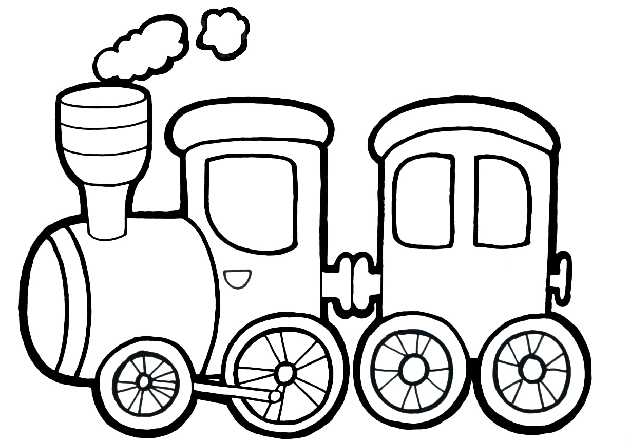Coloring page For kids Train for children