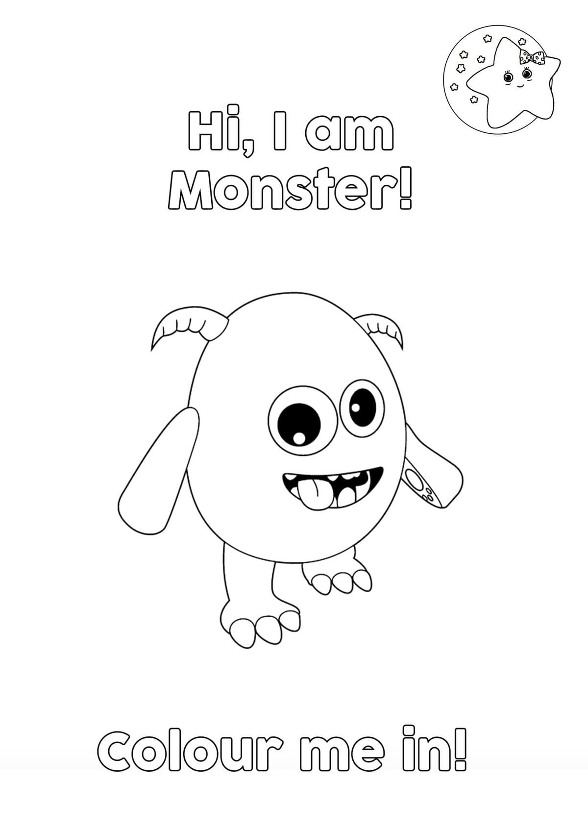 Coloring page Little Baby Bum Monster
