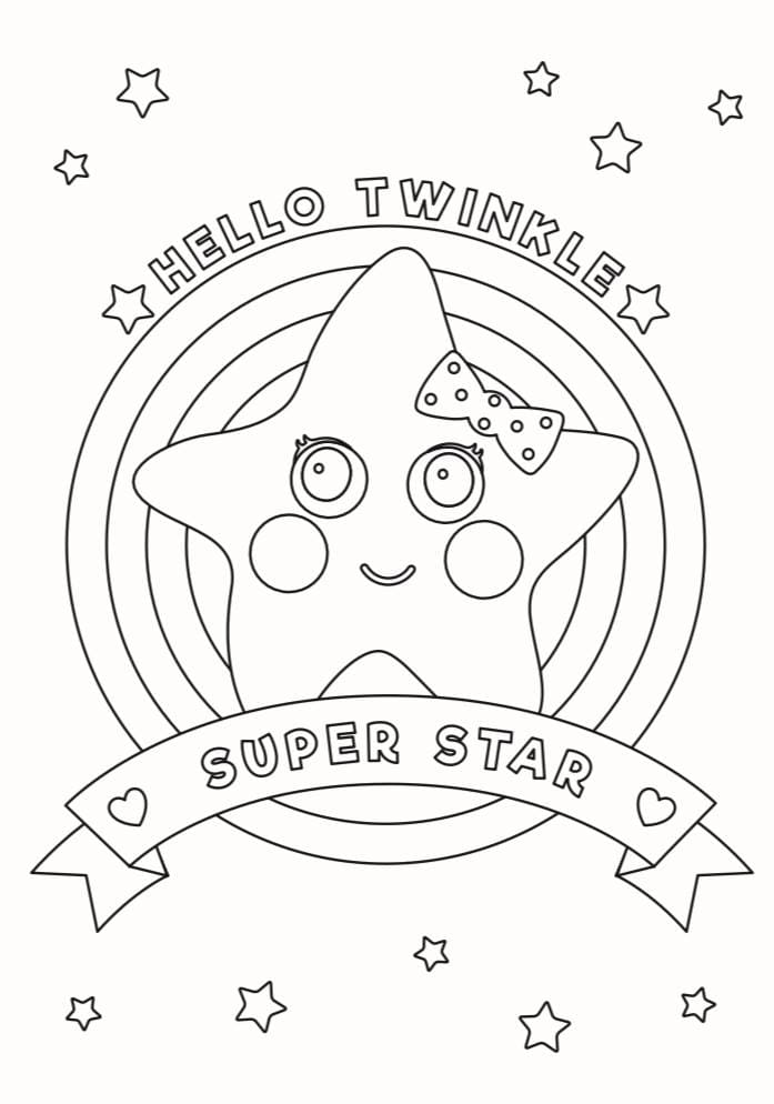 Coloring page Little Baby Bum Super Star