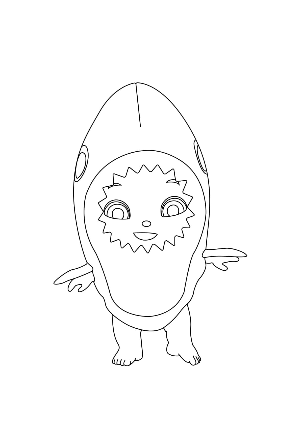 Coloring page Little Baby Bum Baby in a suit