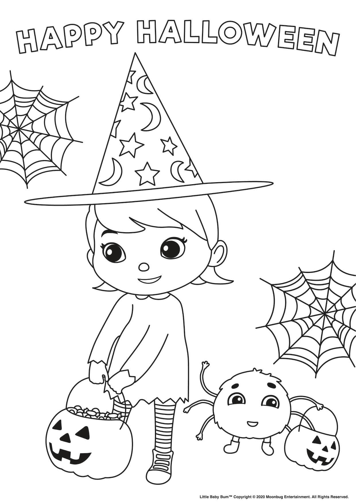 Para Colorear Little Baby Bum Feliz Halloween!