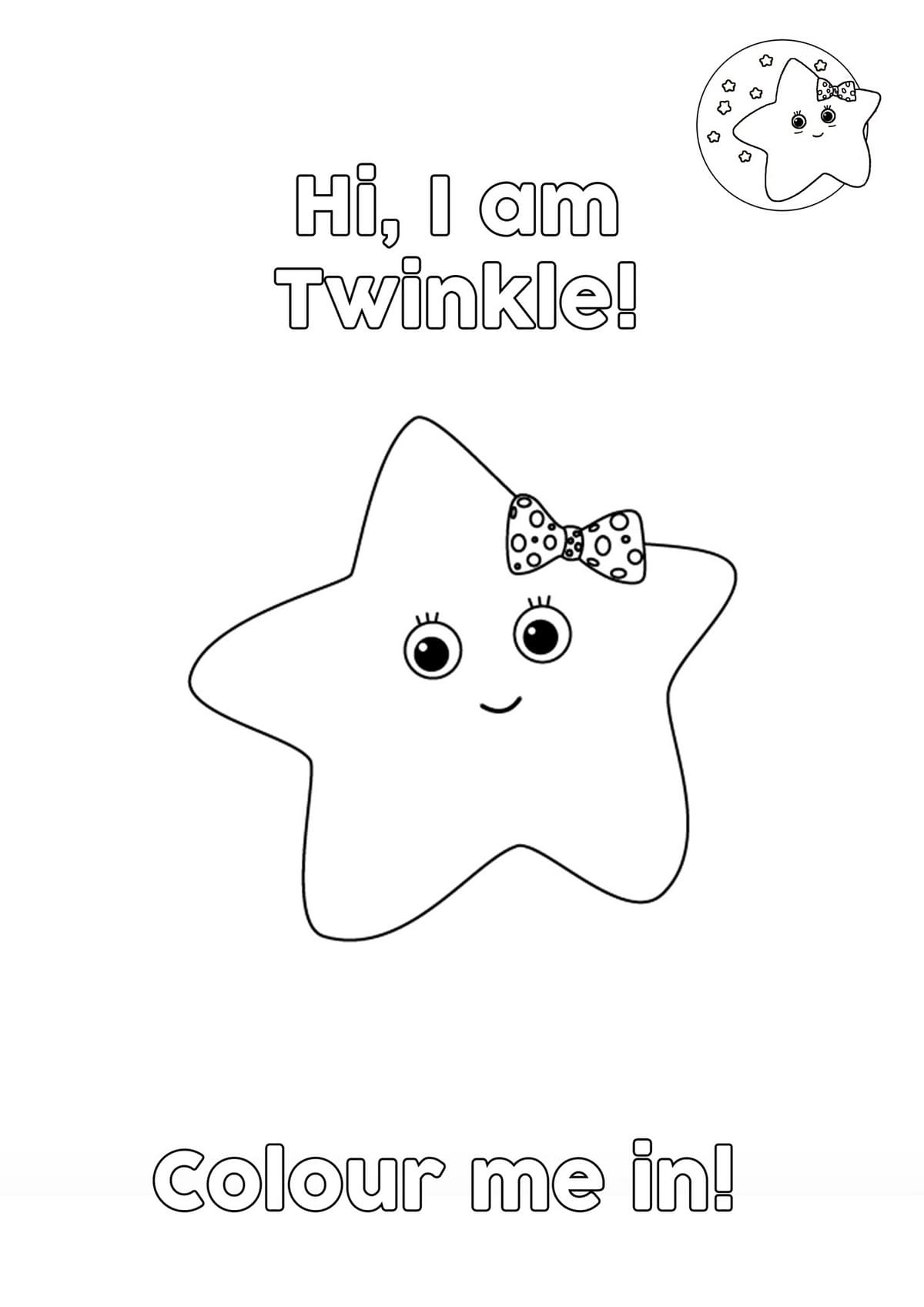 Ausmalbild Little Baby Bum Twinkie