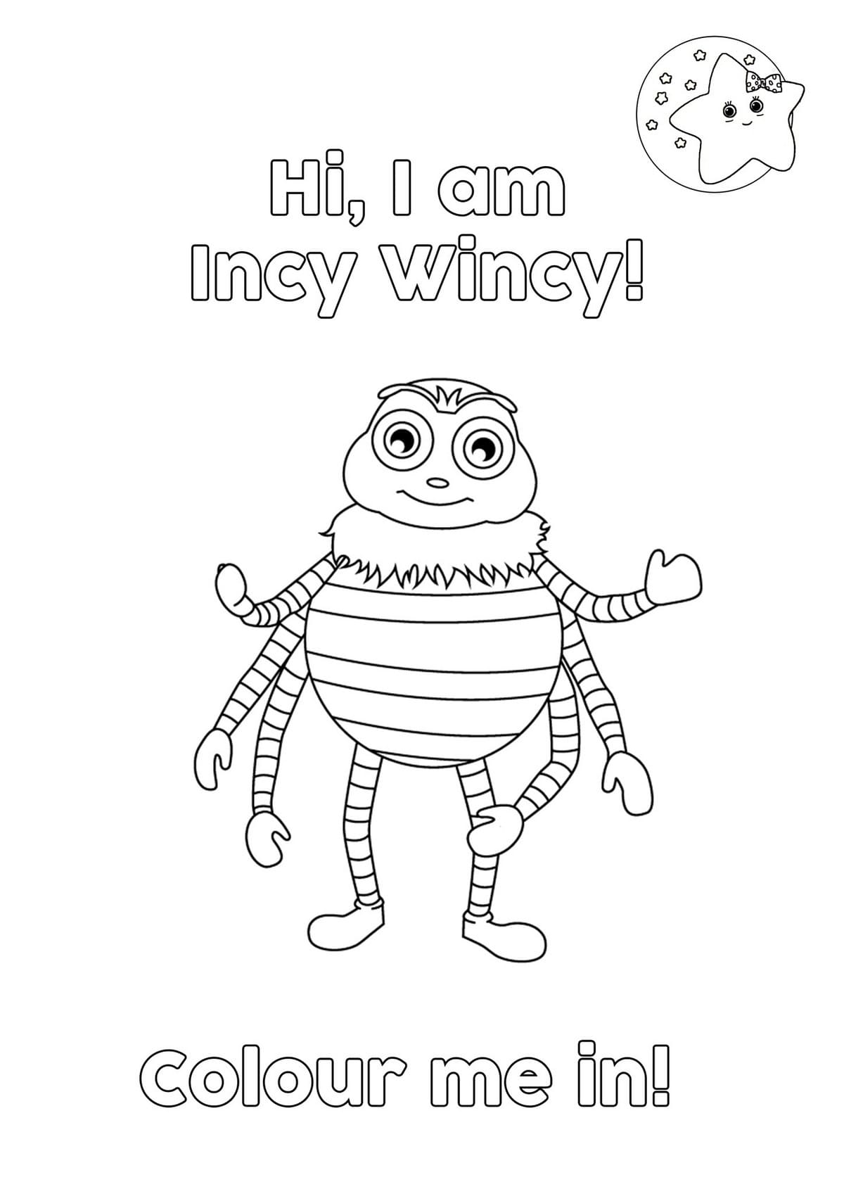 Coloring page Little Baby Bum Incy Wincy
