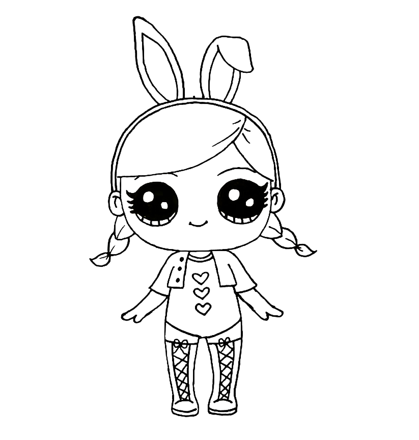Coloring page LOL Suprise LOL Bunny Hops
