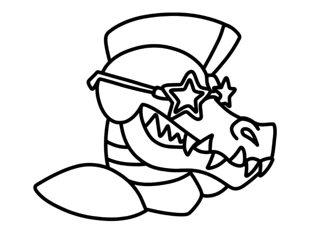 Coloring page Monty Montgomery Gator