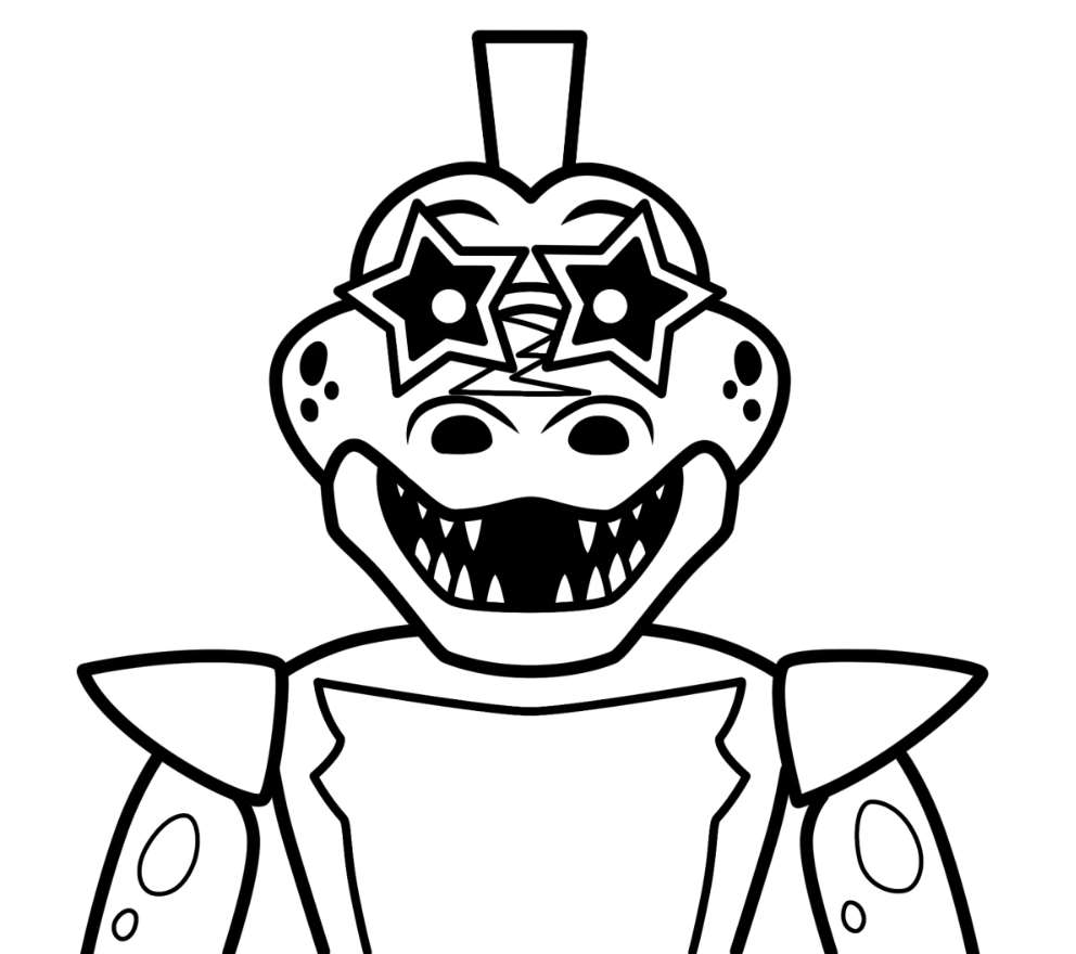 FNAF 9 Monty (Montgomery Gator) Coloring Pages - Printable