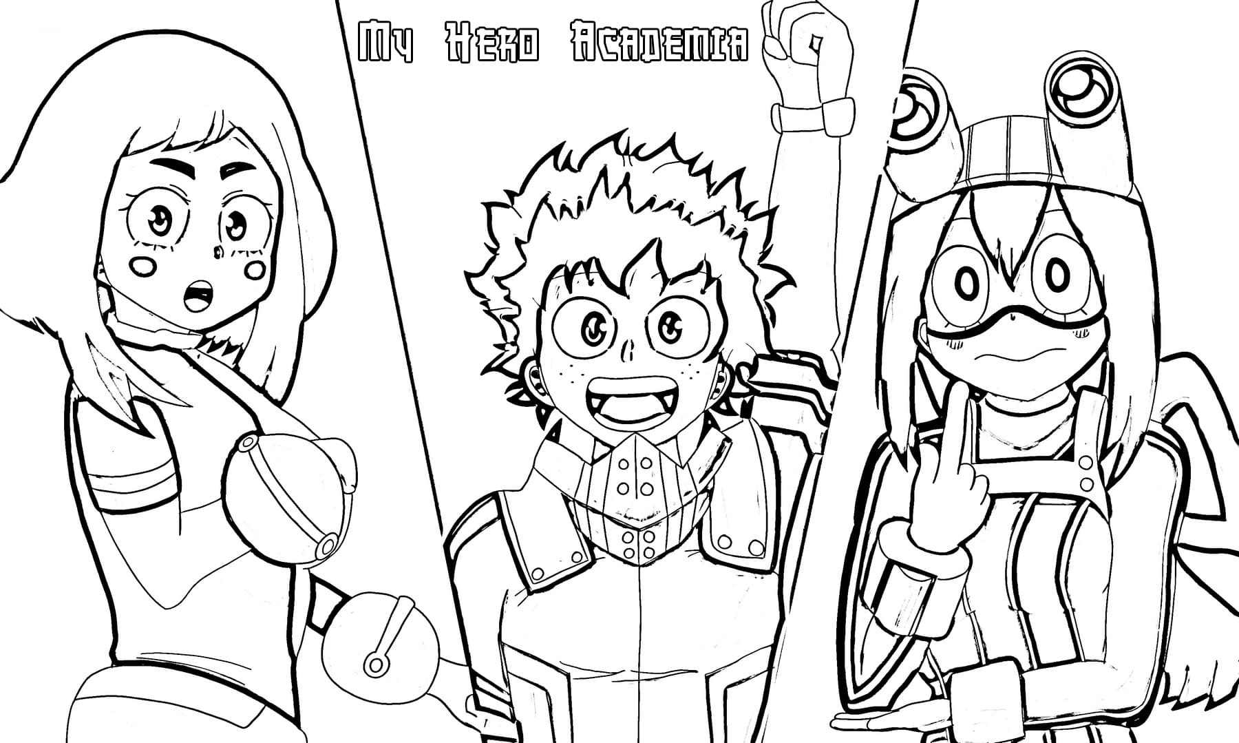 Coloring Pages are My Hero Academia. Print Coloring Pages from Anime.