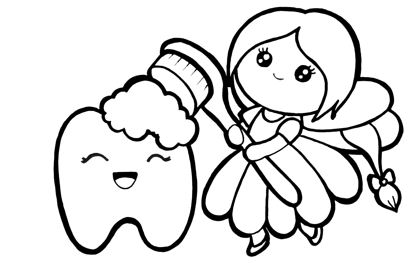 Coloring page Princesses for girls The Tooth Fairy