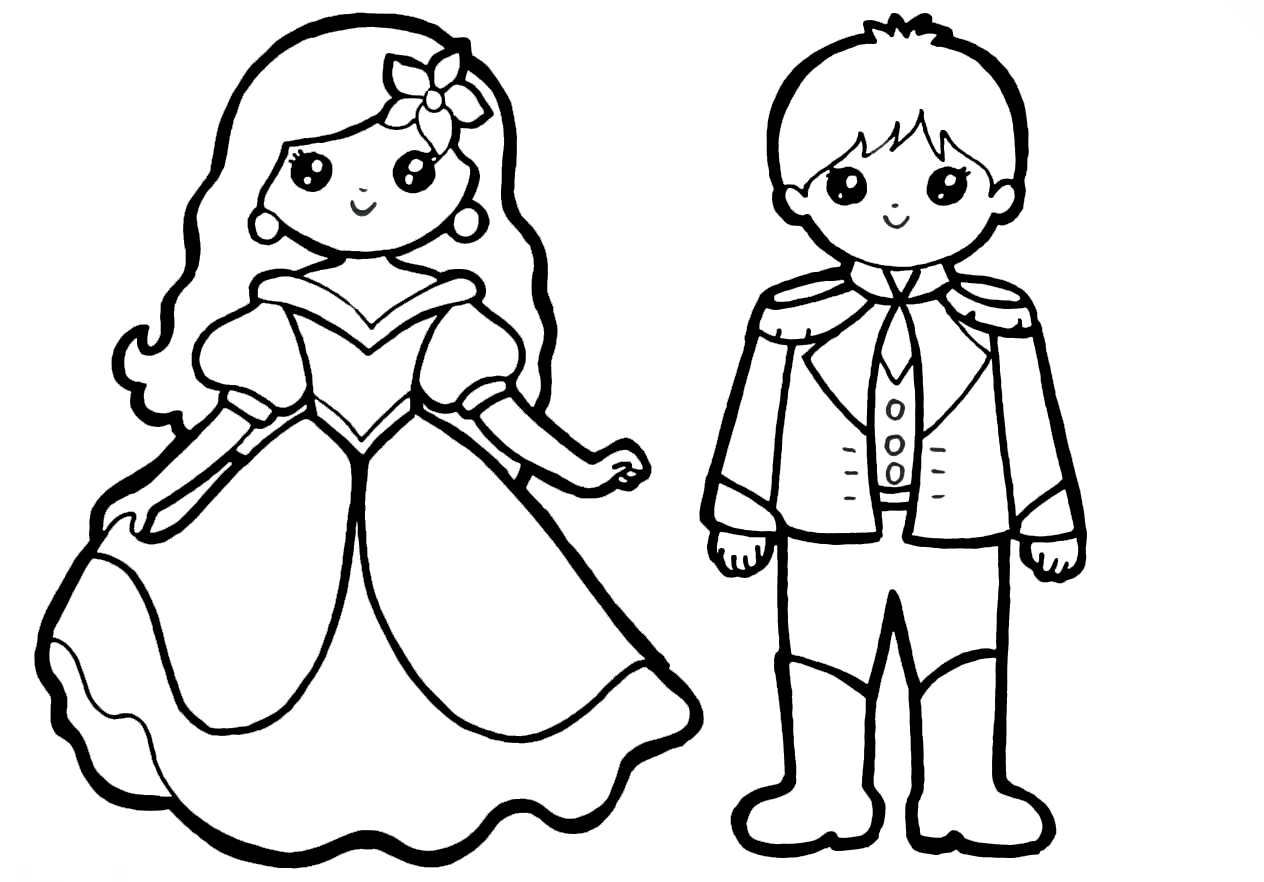 Coloring page Princesses for girls The Royal family
