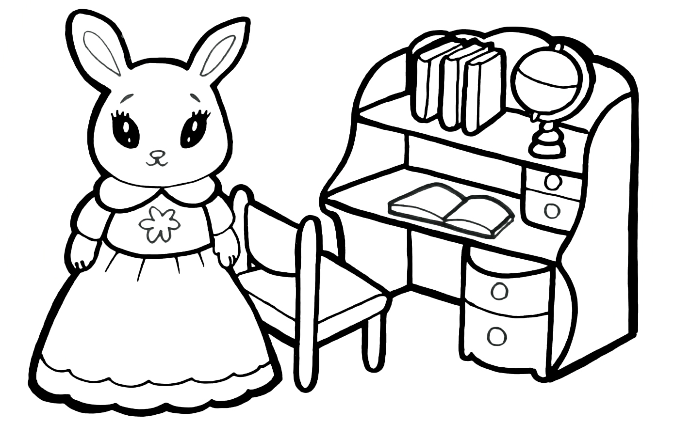 Coloring page Princesses for girls Bunny Princess