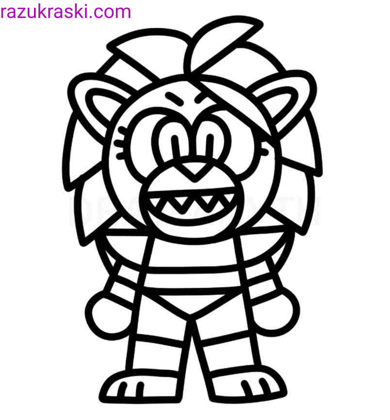 Coloring page FNAF Roxy and Roxanne Roxy for kids